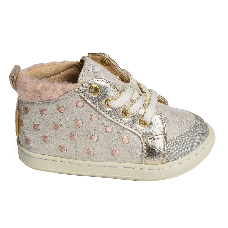 BOUBA POM POM Blanc Platine, Chaussures à Lacets Shoopom