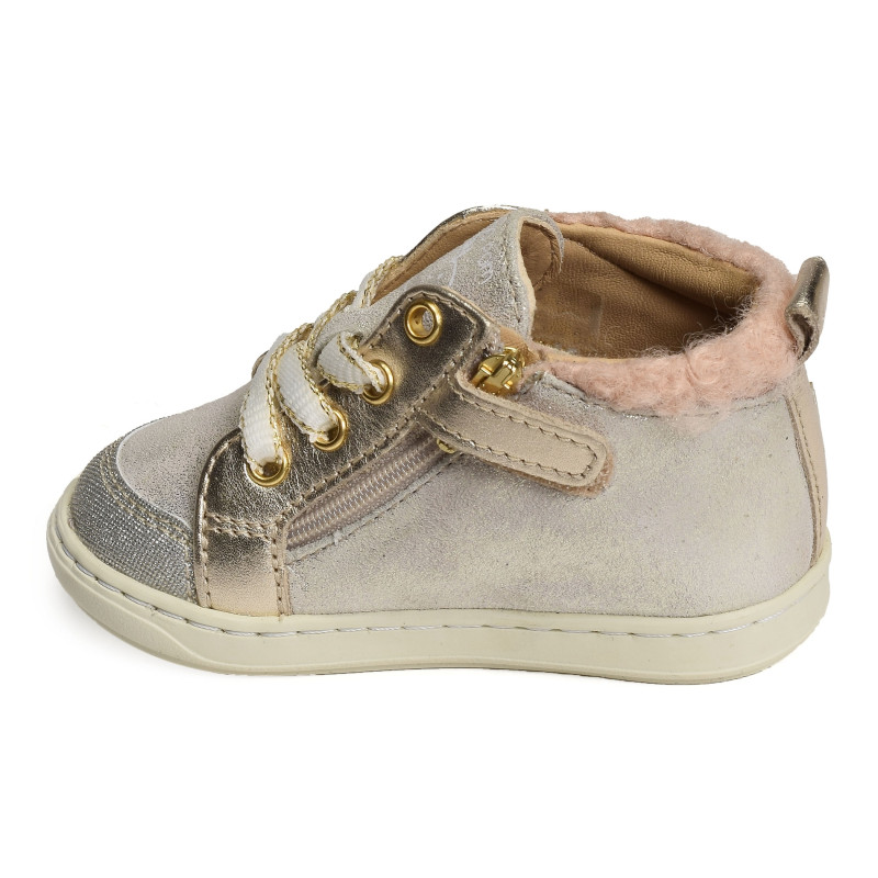 BOUBA POM POM Blanc Platine, Chaussures à Lacets Shoopom