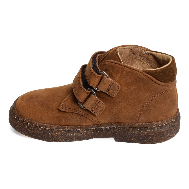 TRIX EASY Cognac, Chaussures à Scratch Pom d'Api