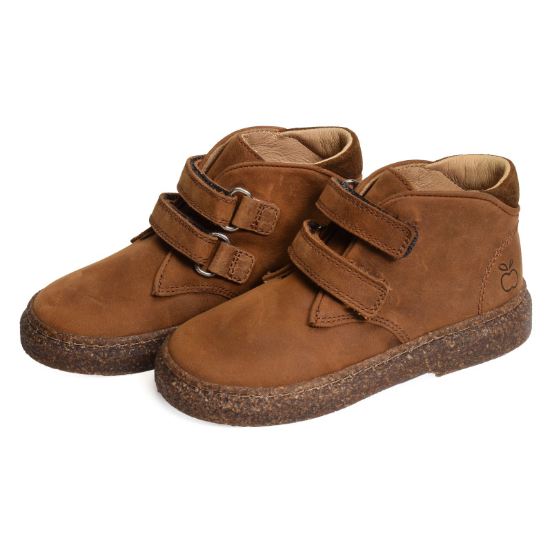 TRIX EASY Cognac, Chaussures à Scratch Pom d'Api