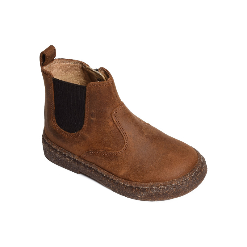 TRIX JOD ZIP Cognac, Chelsea boots Pom d'Api