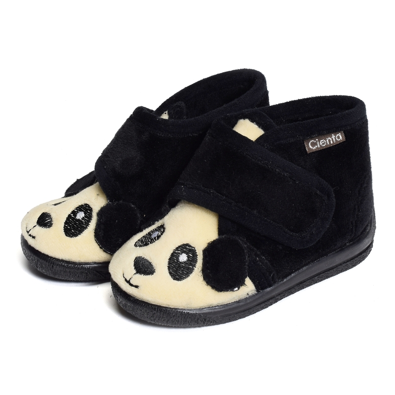 BOTA VELCRO PANDA GRENOBLE Noir Blanc, Bottillons Cienta