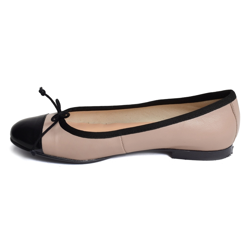 BAILA Beige Noir, Ballerines Hélène Rouge