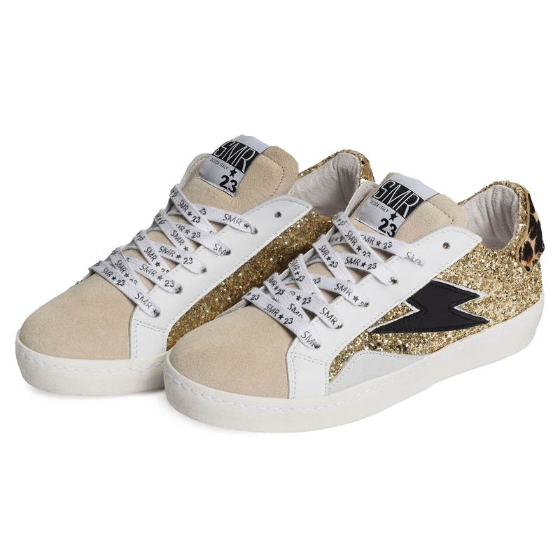 LARRY Beige Or, Sneakers basses Semerdjian