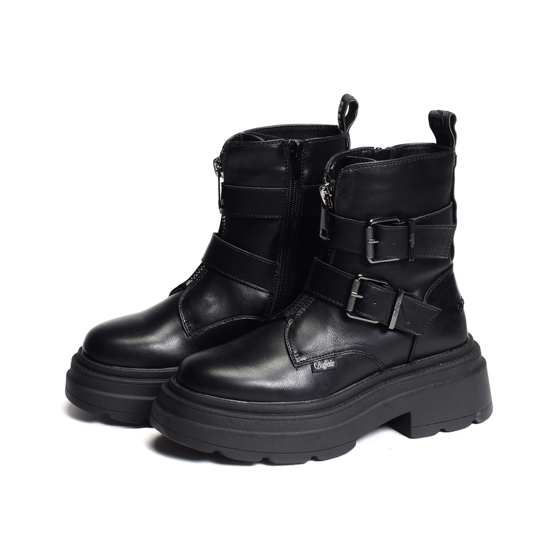 MARS BIKER Noir, Bottines & Boots Buffalo