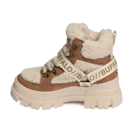 ASPHA COM MID WARM Beige Marron, Boots Buffalo