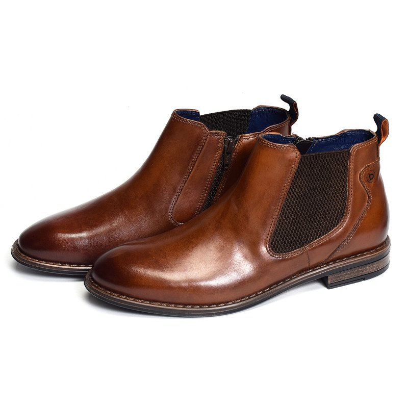 AMROS AO530 Cognac, Chelsea boots Bugatti