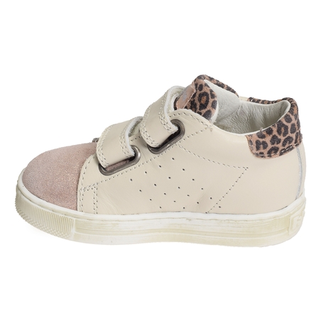 SALAZAR 3 VELCRO GIRL Blanc Rose, Chaussures à Scratch Naturino