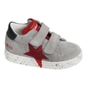 SALAZAR 3 VELCRO BOY Gris Rouge, Chaussures à Scratch Naturino