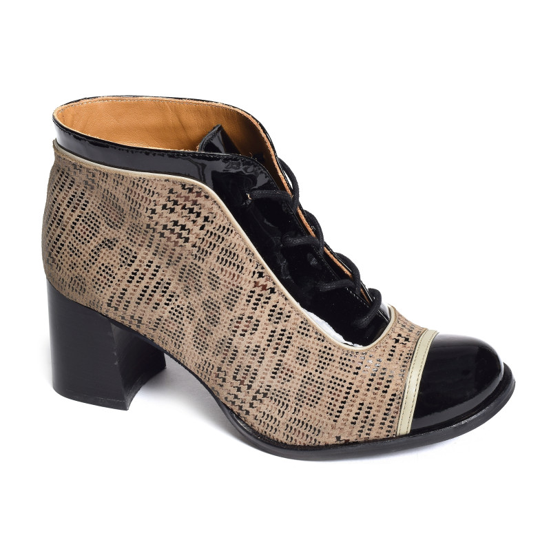 2228 Noir Beige, Bottines Nemonic