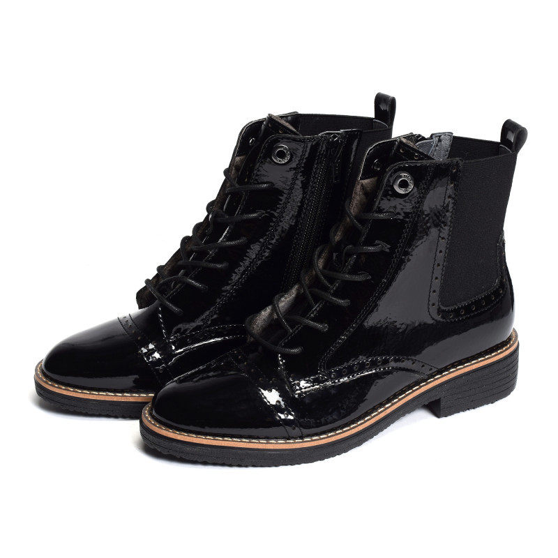 GELINE Verni Noir, Boots Fugitive