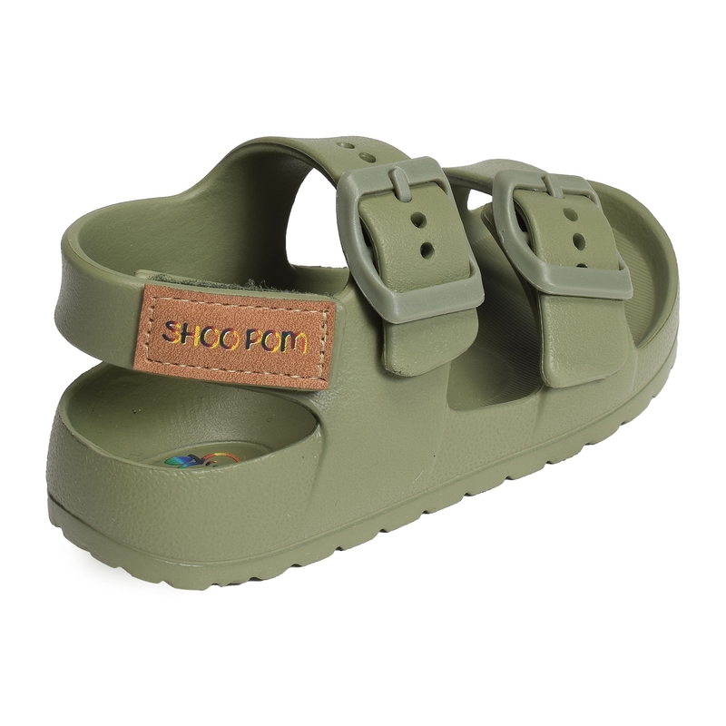 SURFY BUCKLES BOY Kaki, Sandales plates & Nu-Pieds Shoopom