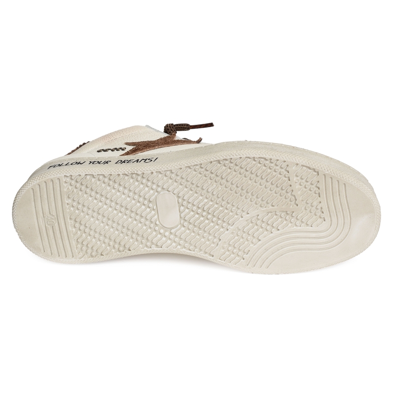 C1333 Blanc Marron, Baskets montantes Cetti