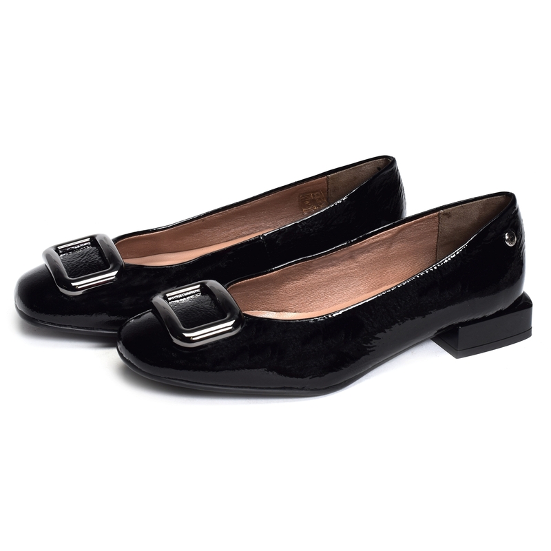 4851 BIS Verni Noir, Ballerines Kaola