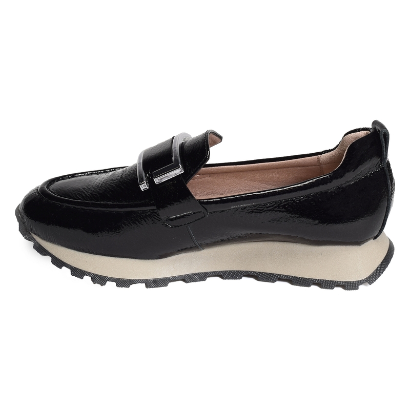 LOIRA 243621 Verni Noir, Mocassins Hispanitas