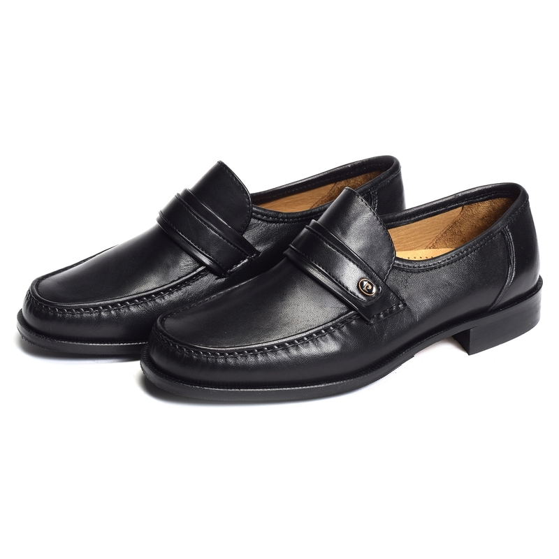 BARIUS Noir, Mocassins Pierre Cardin