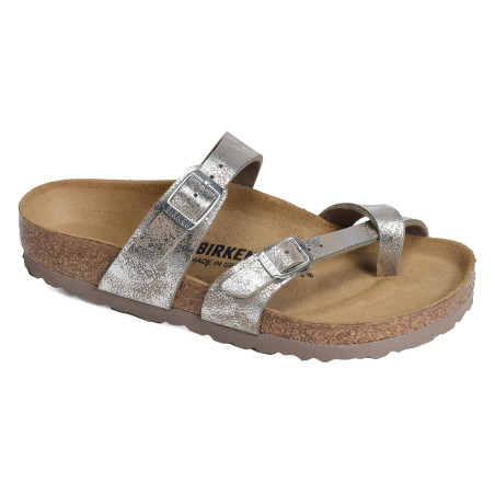 MAYARI Argent Or, Tongs Birkenstock