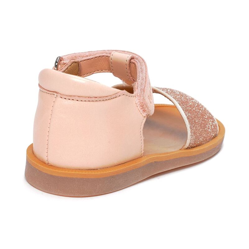 POPPY TAO VELCRO Nude, Sandales plates & Nu-Pieds Pom d'Api