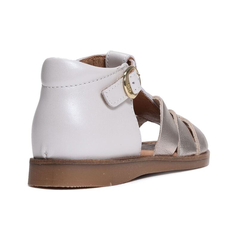 7463 Blanc Or, Sandales plates & Nu-Pieds Babybotte