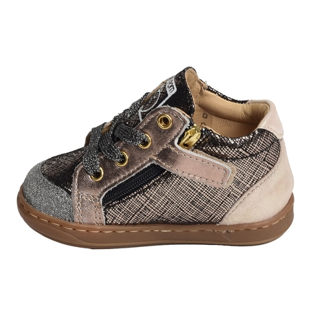 BOUBA ZIP BOX GIRL Noir Or, Chaussures à Lacets Shoopom