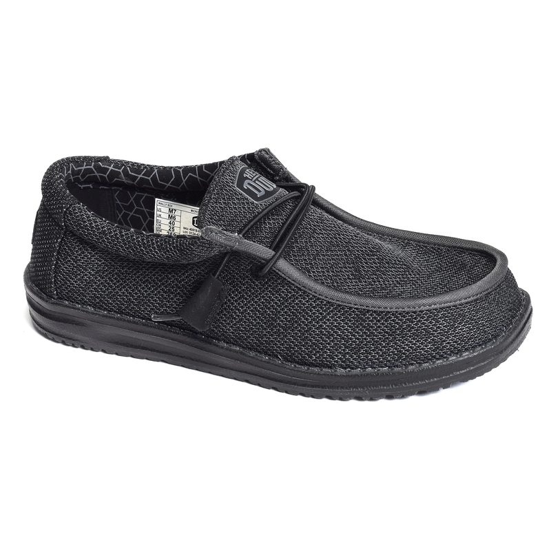 WALLY SOX Noir Noir, Chaussures basses HeyDude