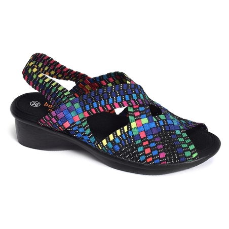 BRIGHTEN KENT YAEL Noir Multicolore, Sandales compensées Bernie Mev