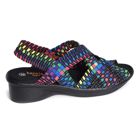 BRIGHTEN KENT YAEL Noir Multicolore, Sandales compensées Bernie Mev