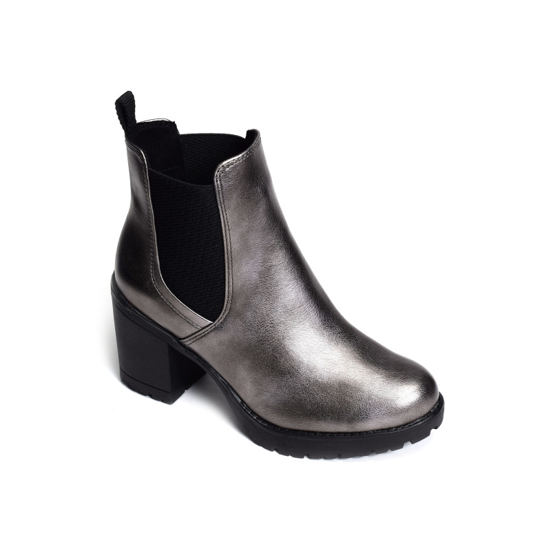 25414 Gris Métallisé, Chelsea boots Marco Tozzi