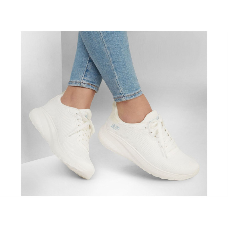 BOBS SQUAD CHAOS Blanc, Baskets running Skechers