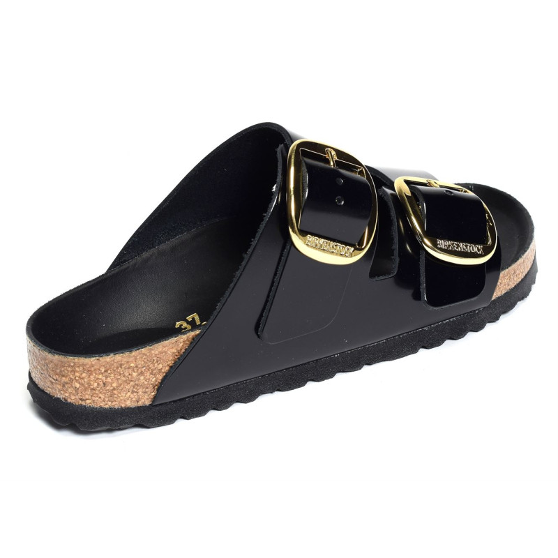 ARIZONA BIG BUCKLE Verni Noir, Mules Birkenstock