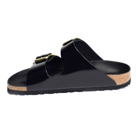 ARIZONA BIG BUCKLE Verni Noir, Mules Birkenstock