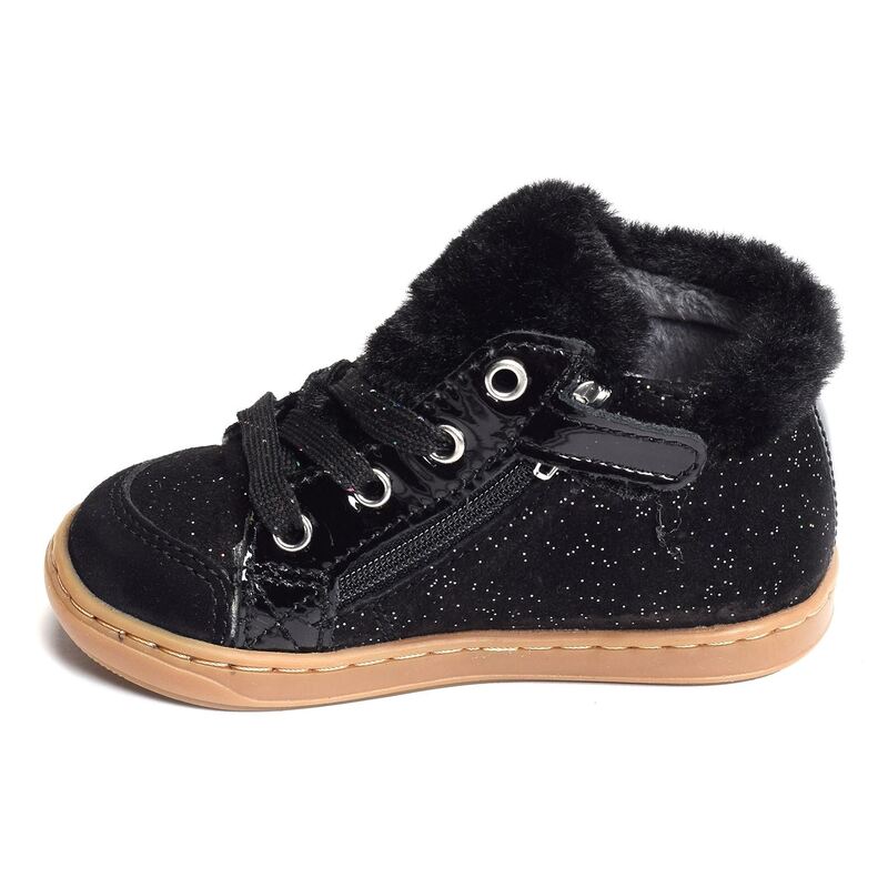 BOUBA ZIP HAIR Noir, Chaussures à Lacets Shoopom