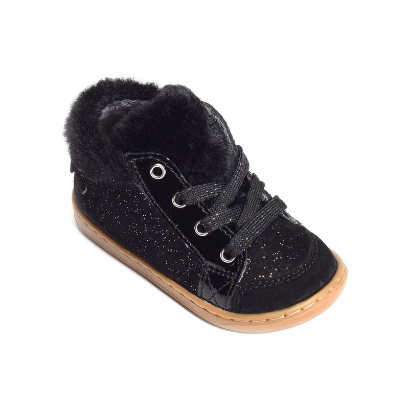 BOUBA ZIP HAIR Noir, Chaussures à Lacets Shoopom