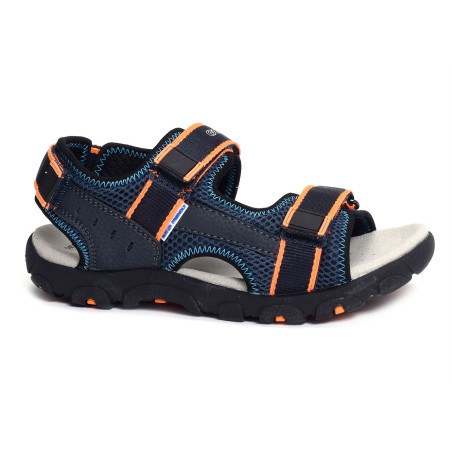 J S STRADA B Bleu Orange, Sandales plates & Nu-Pieds Geox