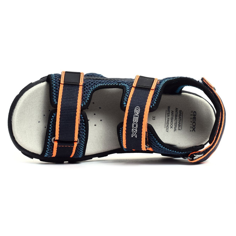 J S STRADA B Bleu Orange, Sandales plates & Nu-Pieds Geox