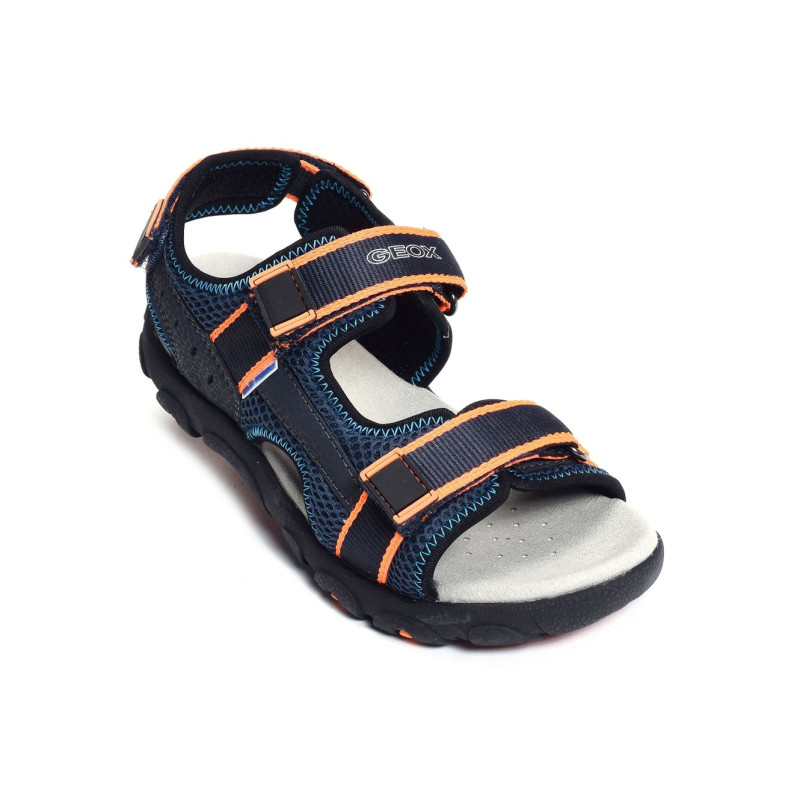 J S STRADA B Bleu Orange, Sandales plates & Nu-Pieds Geox