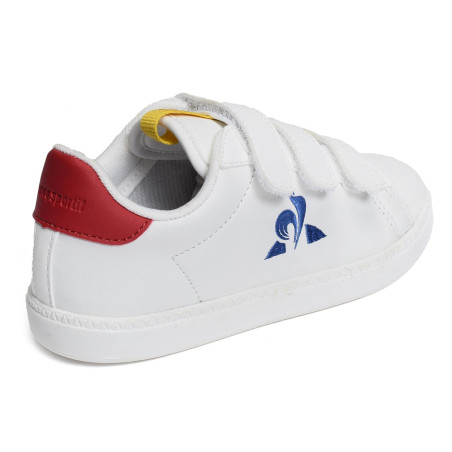 COURTSET PS SPORT Blanc Rouge, Sneakers basses Le Coq Sportif