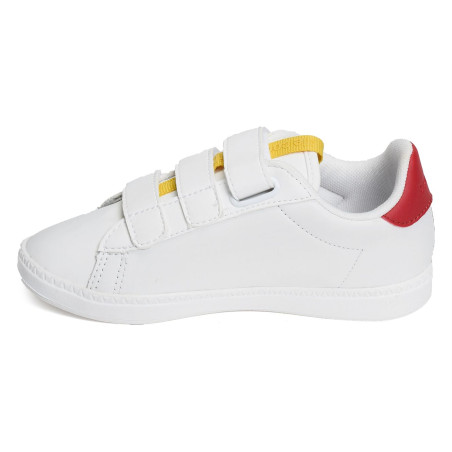 COURTSET PS SPORT Blanc Rouge, Sneakers basses Le Coq Sportif