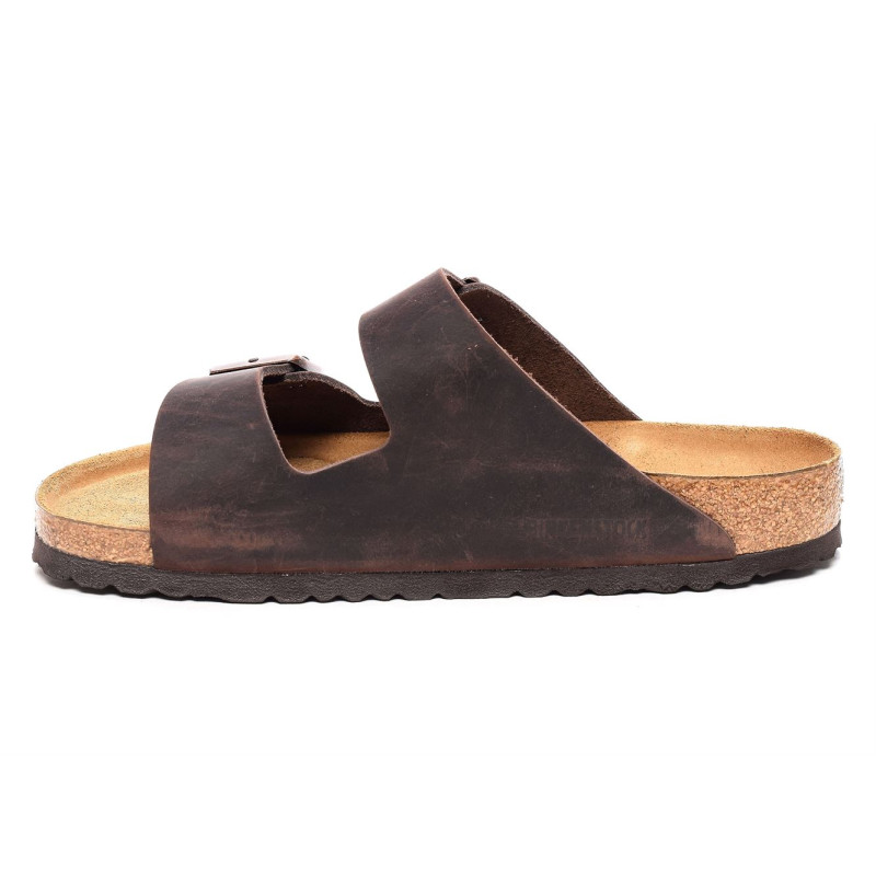 ARIZONA SFB CUIR Marron, Mules Birkenstock