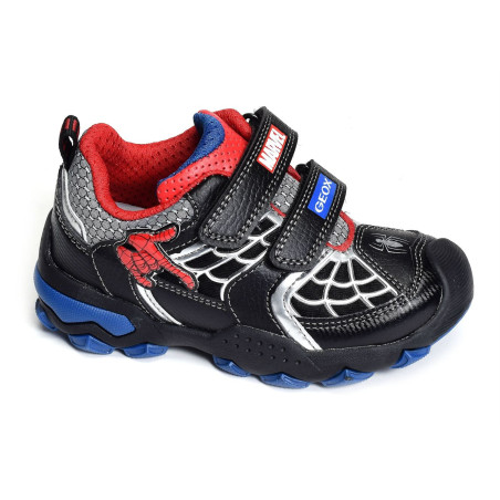 J BULLER BA Noir Rouge, Baskets running Geox