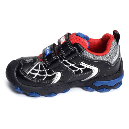 J BULLER BA Noir Rouge, Baskets running Geox