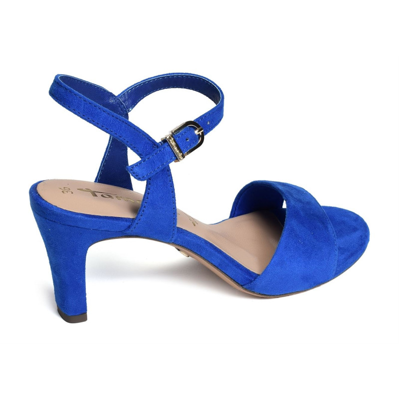 28028 Bleu, Nu-Pieds à talon Tamaris