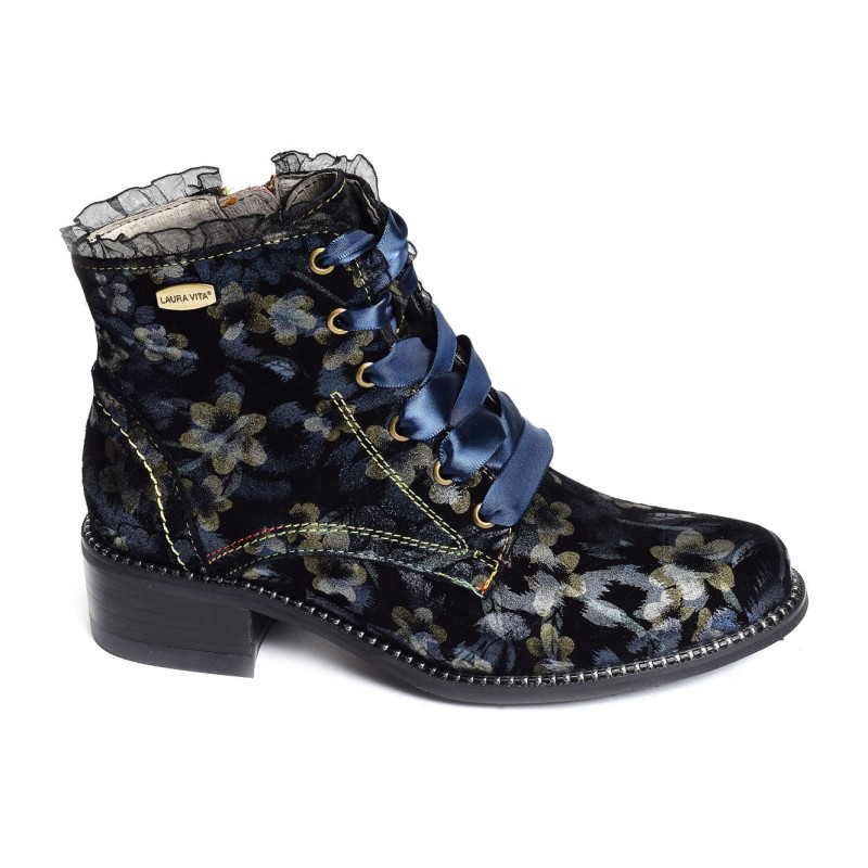 EMCMAO 05 Noir Bleu, Bottines Laura Vita