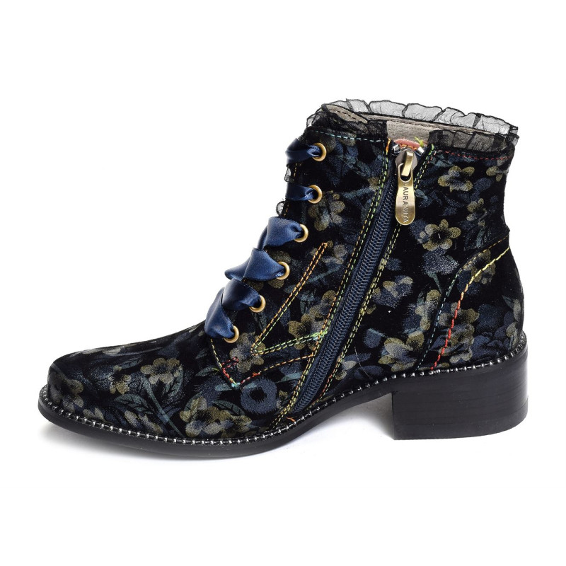 EMCMAO 05 Noir Bleu, Bottines Laura Vita