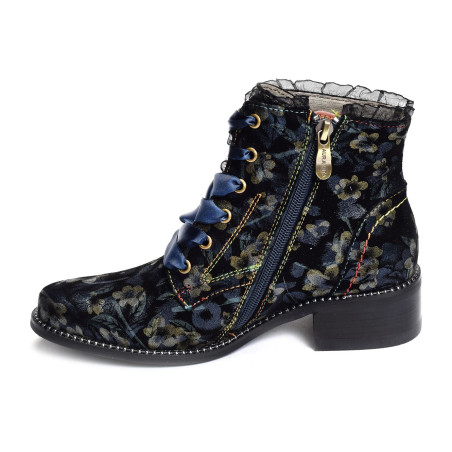 EMCMAO 05 Noir Bleu, Bottines Laura Vita