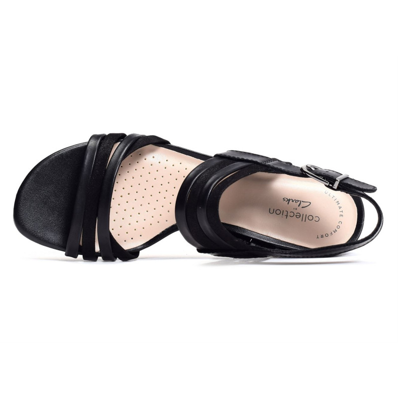 CAROLEIGH BESS Noir, Nu-Pieds à talon Clarks