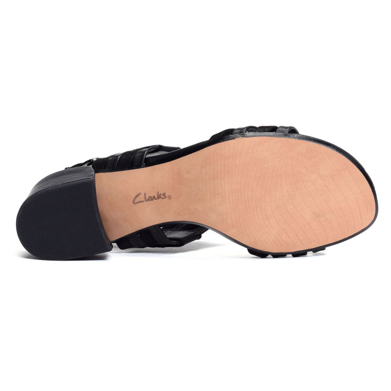 CAROLEIGH BESS Noir, Nu-Pieds à talon Clarks