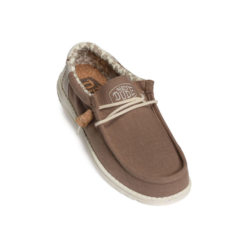 WALLY BREACK STITCH Marron Beige, Chaussures basses HeyDude