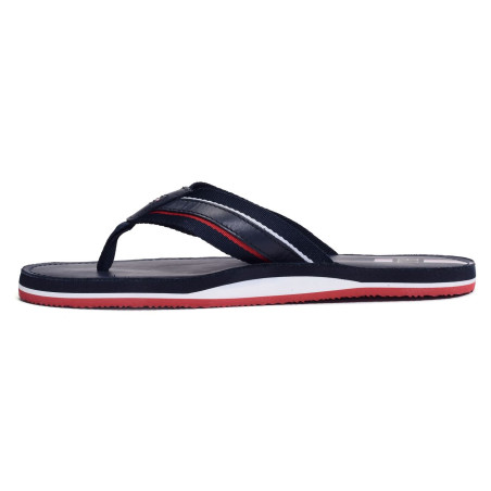 ELEVATED LEATHER BEACH SANDAL 3384 Marine, Tongs Tommy Hilfiger