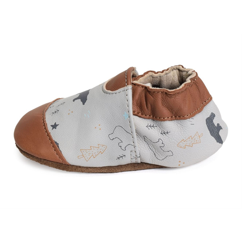 WINTERING BEAR Gris Marron, Ballerines Robeez